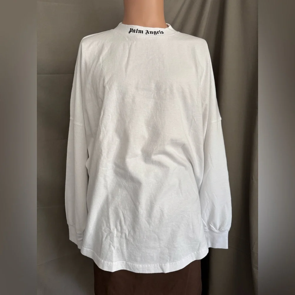 Palm Angels Classic Logo Over Longsleeve T-Shirt size Large - Picture 1 of 13